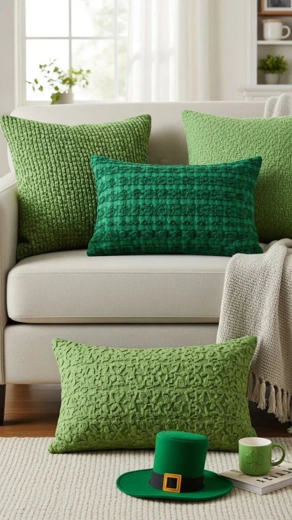 Green Pillow Covers for a Quick Sofa Update