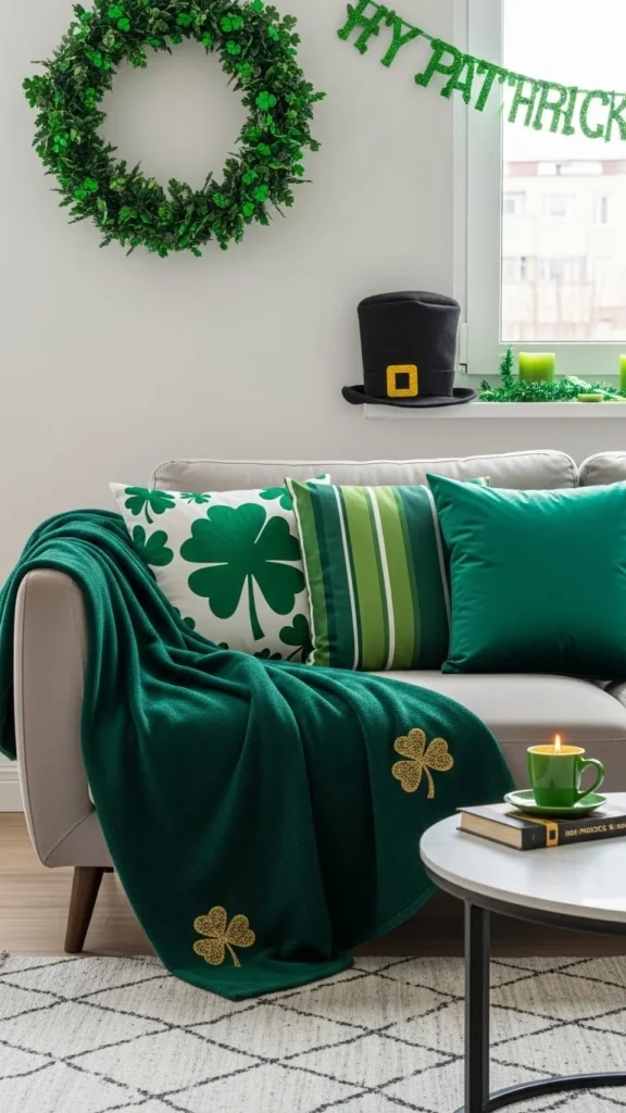 Green Throw Blanket Accent