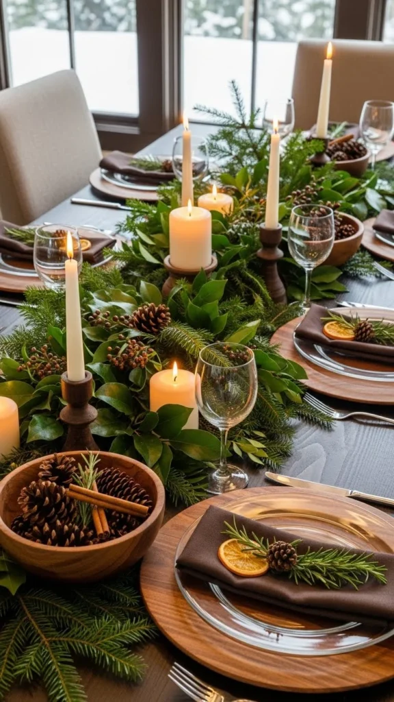 Green and Brown Winter Balance