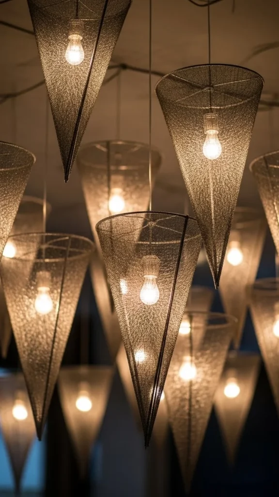 Hanging Mesh Light Cones