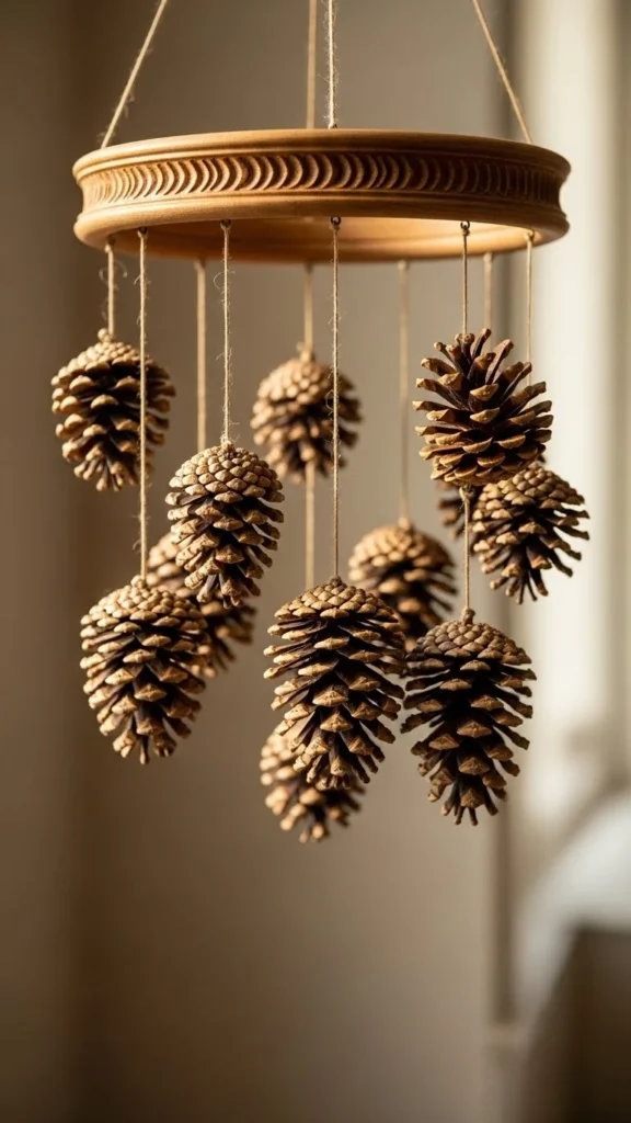 Hanging Pinecone Mobile