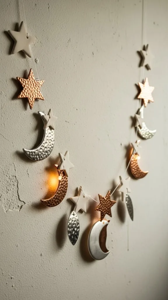 Hanging Star & Moon Garland
