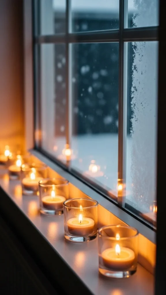 Icy Window Candle Ledges
