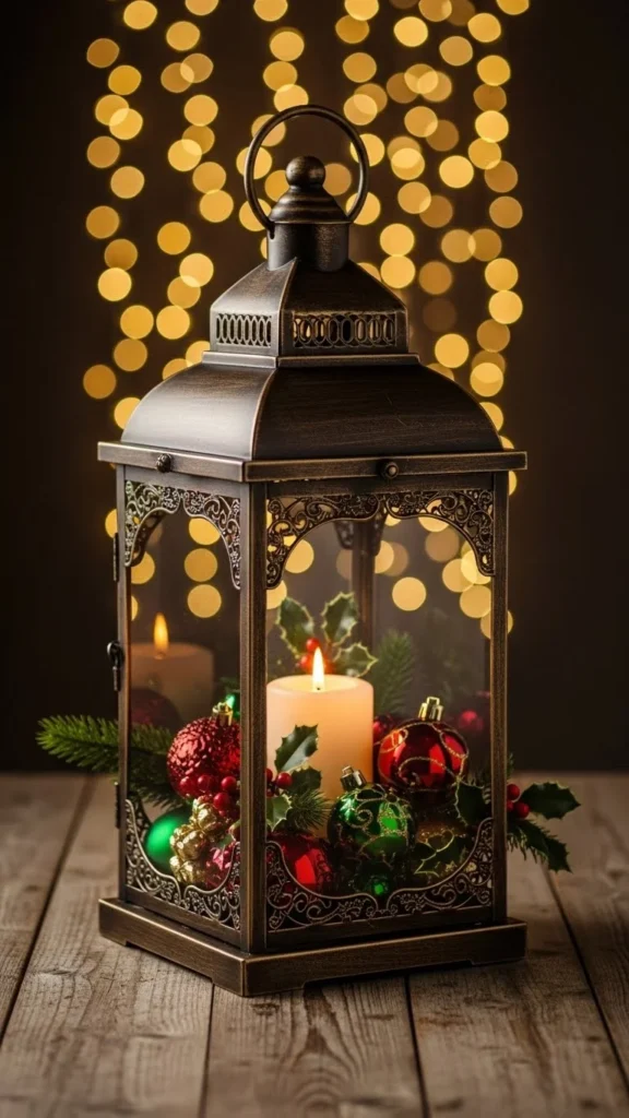 Lantern Filled with Ornaments