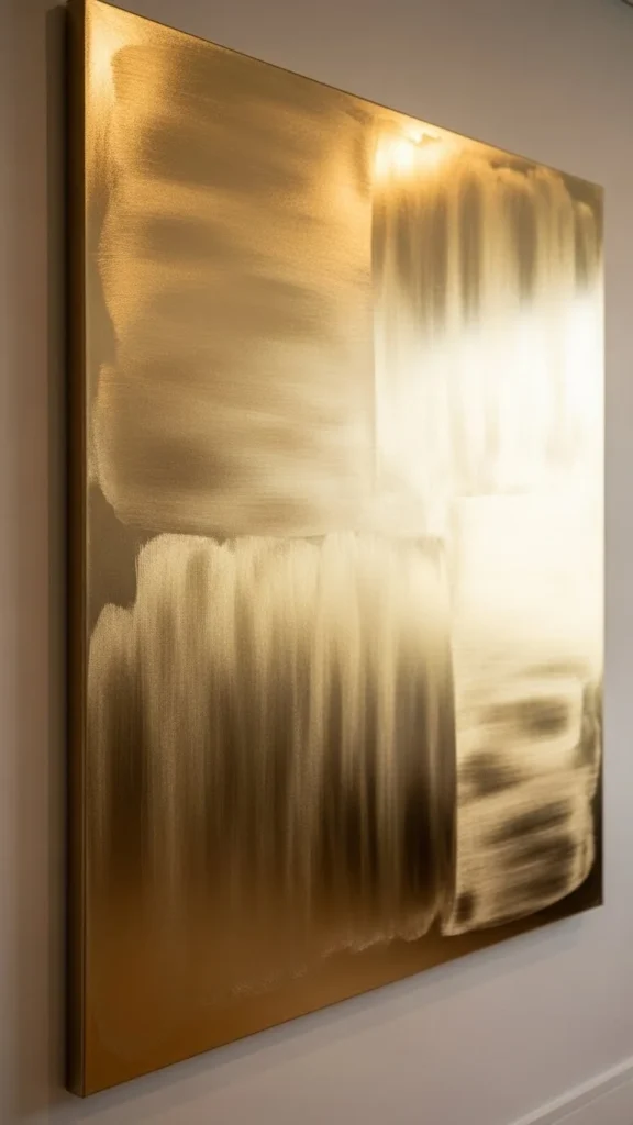 Large Metallic Abstract Canvas