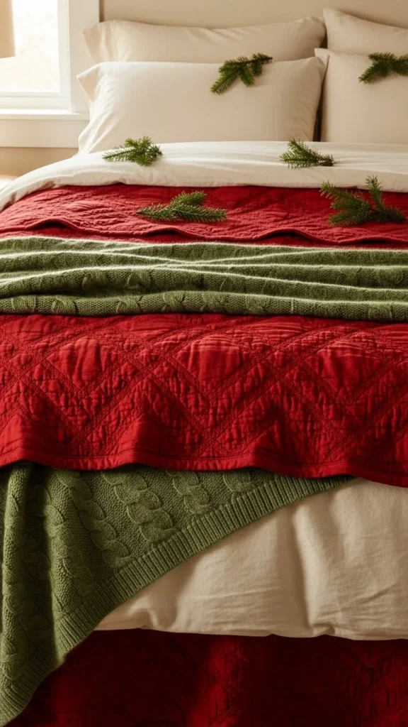 Layered Christmas Bedding