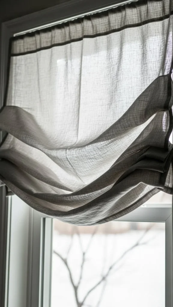 Layered Linen Window Scarves