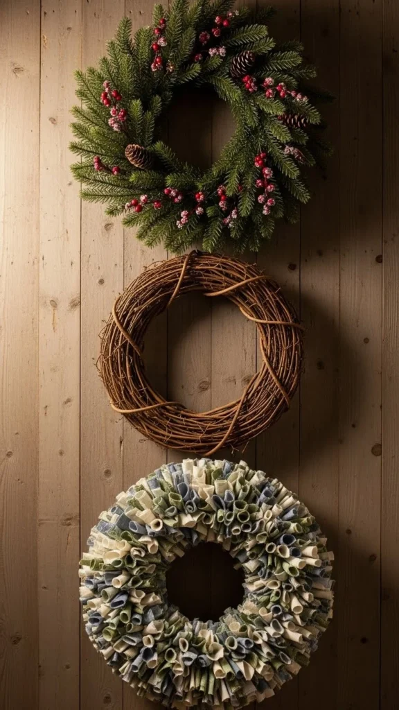 Layered Wreath Trio Wall Display