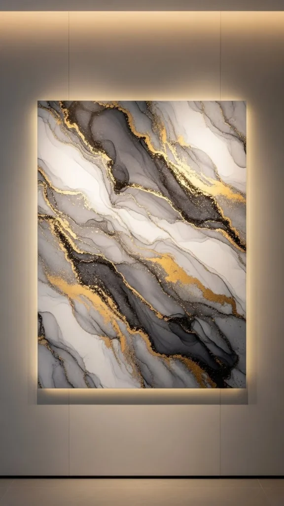 Marble-Style Abstract Art