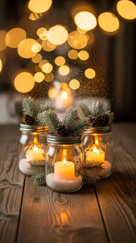 Mason Jar Candle Luminaires