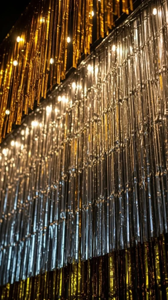 Metallic Fringe Wall