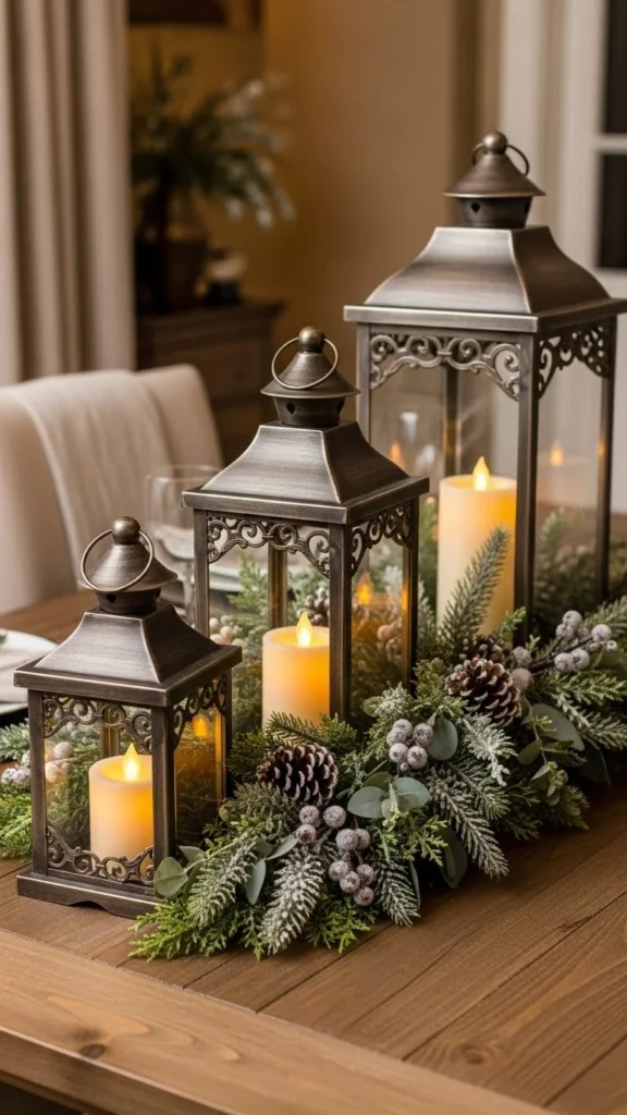 Metallic Lantern Trio