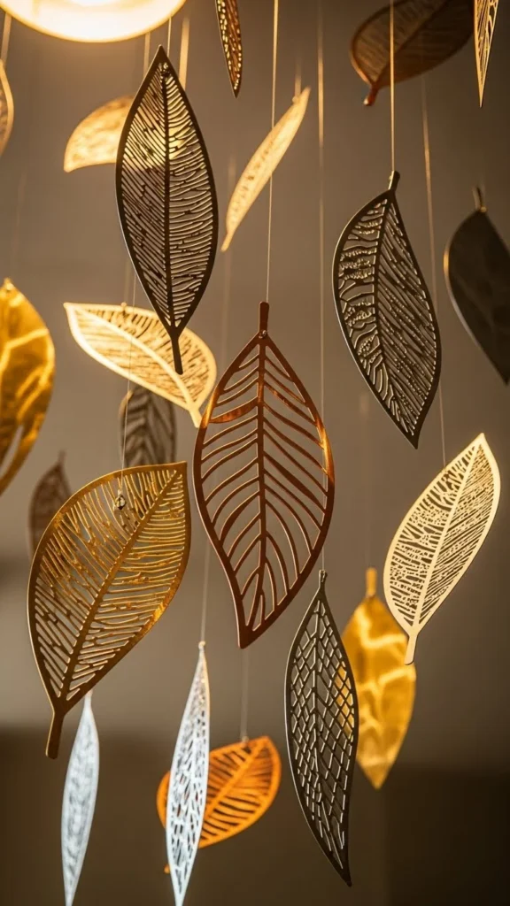 Metallic Leaf Hangers
