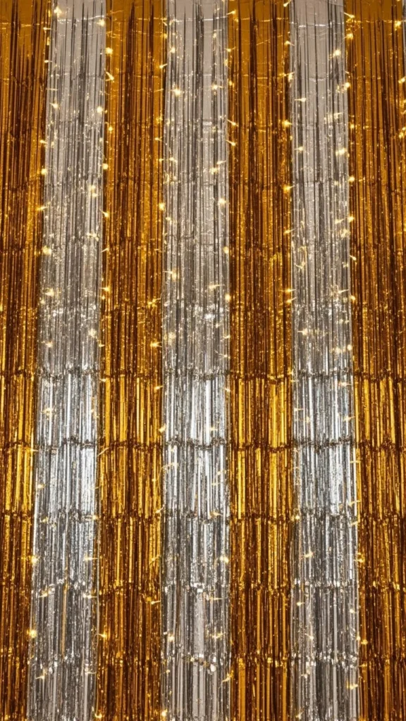 Metallic Streamer Wall