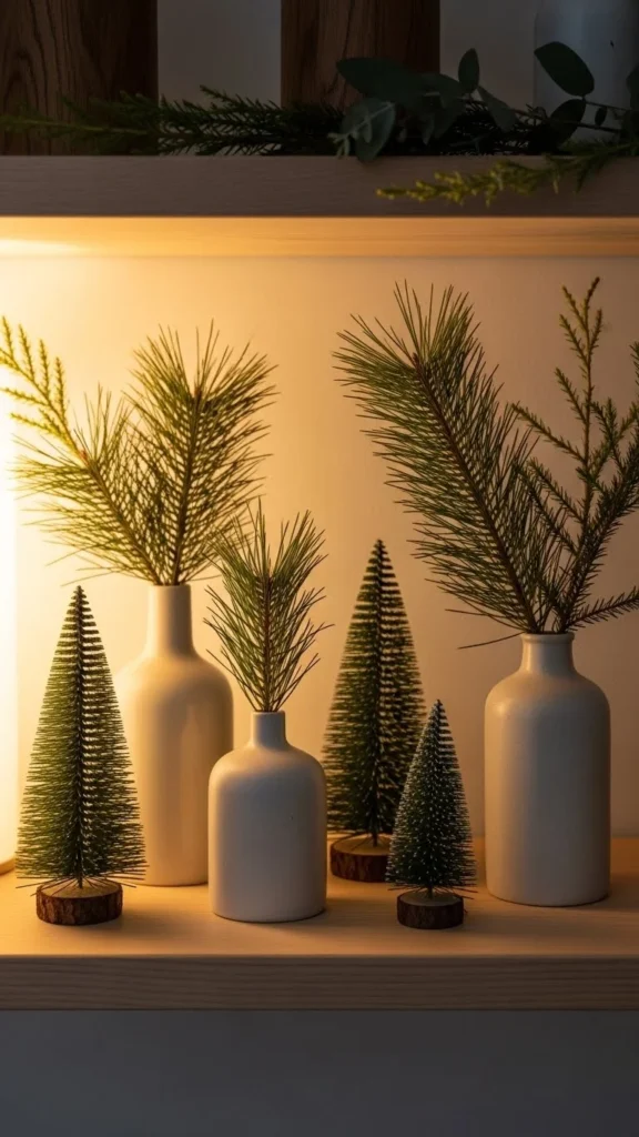 Mini Pine Trees and Green Accents