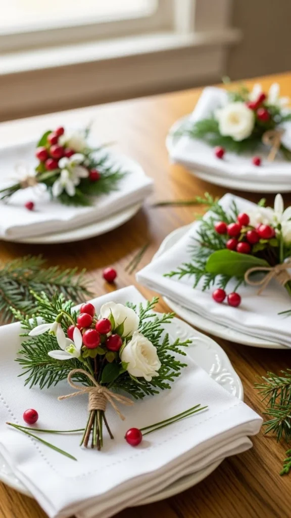 Mini Winter Bouquets for Each Setting