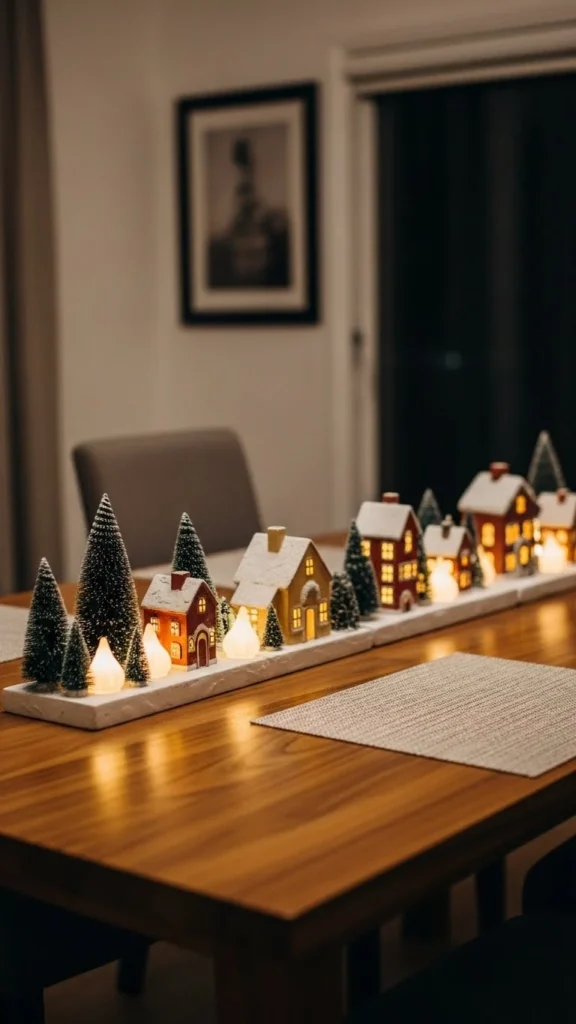 Mini Winter Village Scene