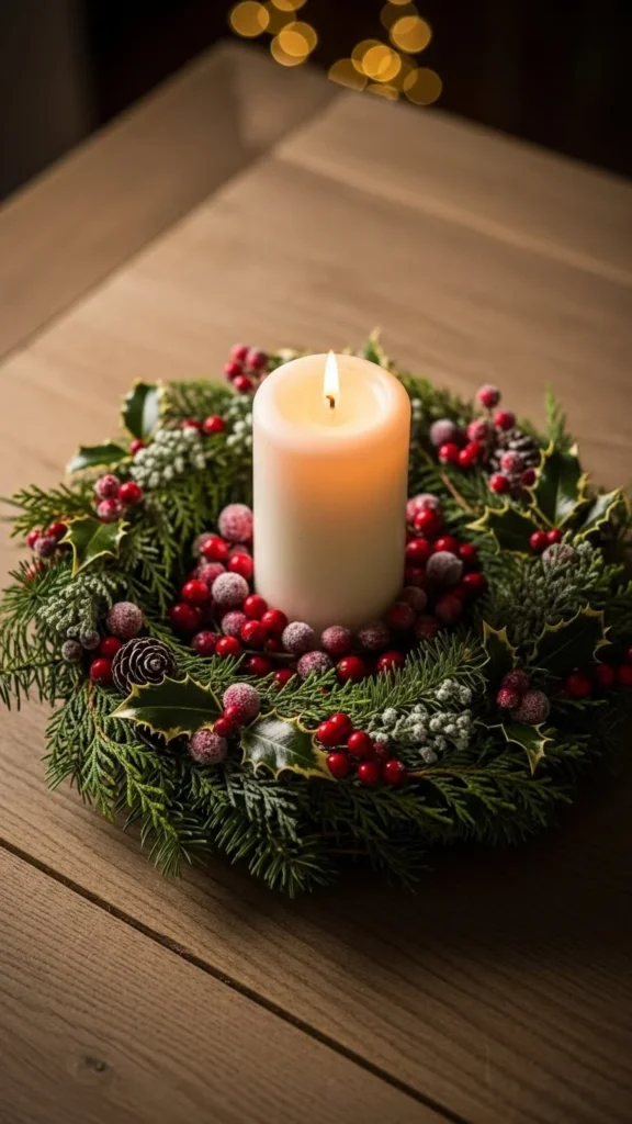 Mini Wreath with a Candle