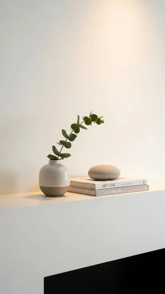 Minimal Clean-Lined Mantel Setup