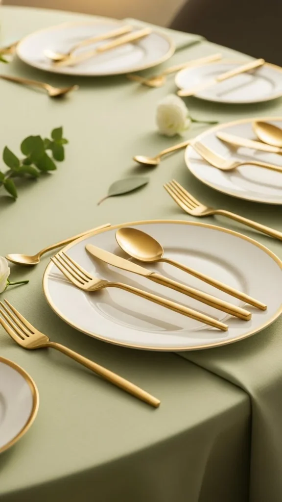 Minimal Gold Flatware Accents