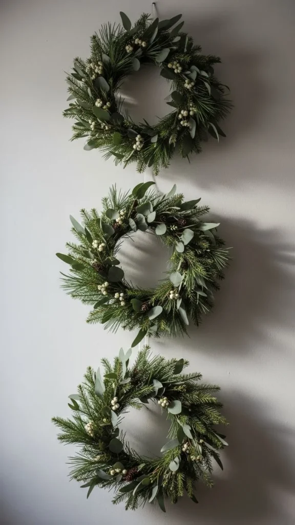 Minimal Wreath Wall Trio