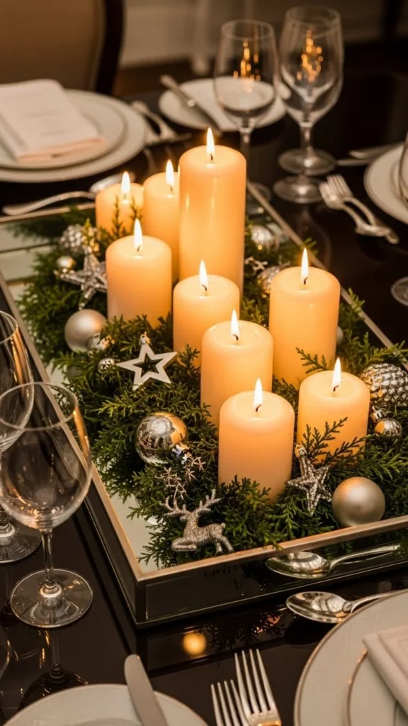 Mirrored Tray for Candles