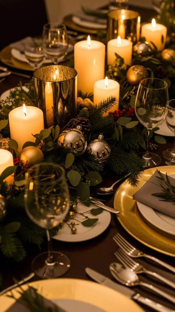 Mixed Metals Table Setting