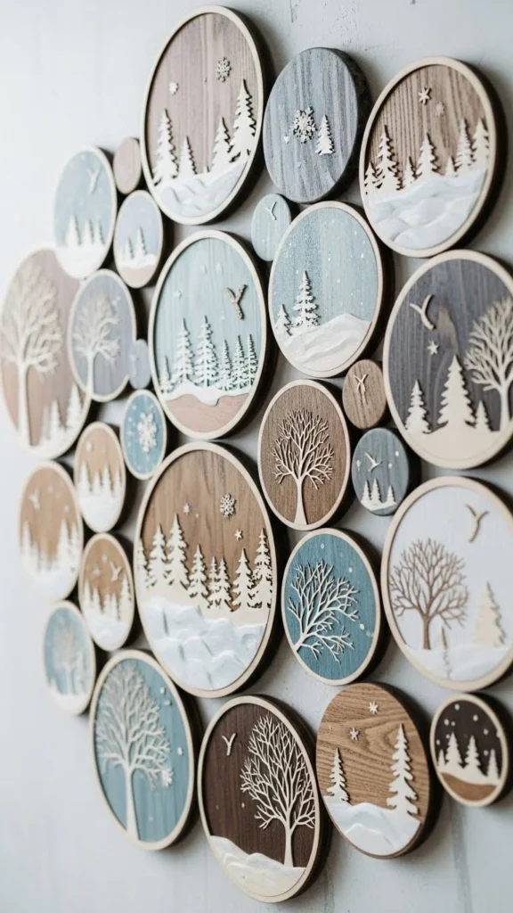 Modern Wood Circle Art