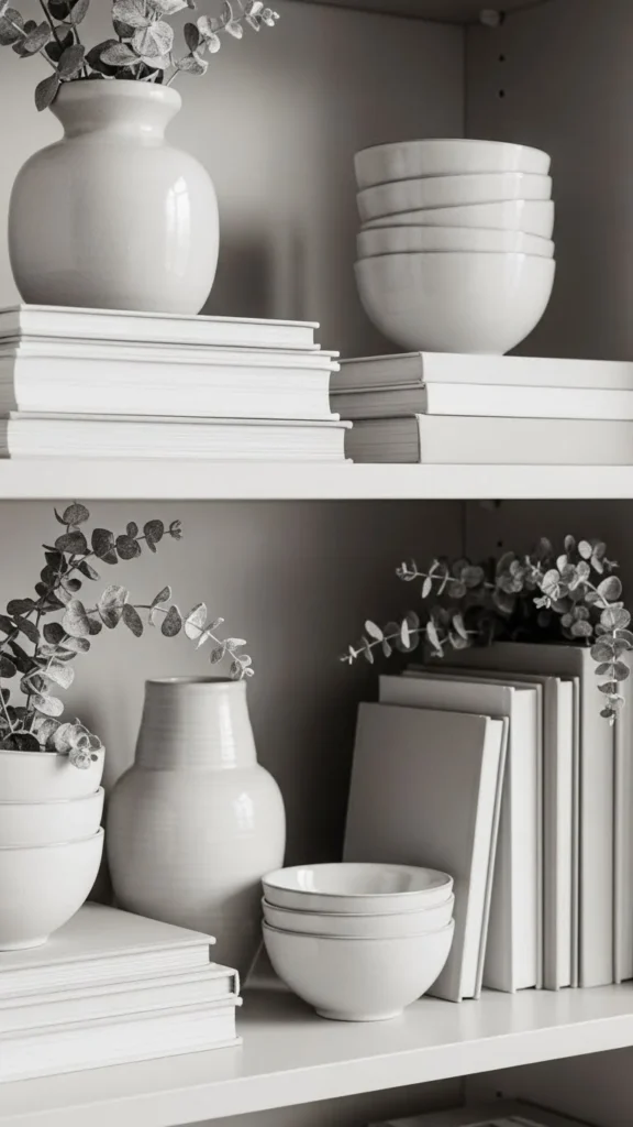 Monochrome Shelf Styling