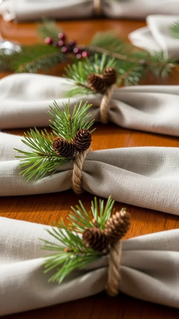 Napkin Rings with Natural Elements