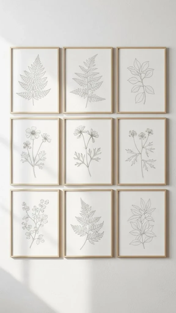 Neutral Botanical Sketches