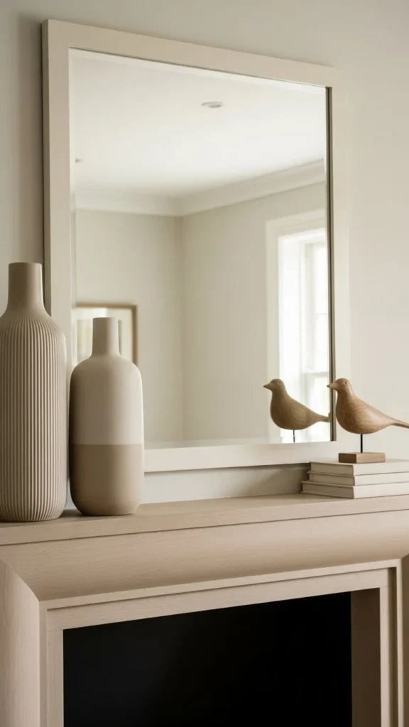 Neutral Mantel With Soft Textures