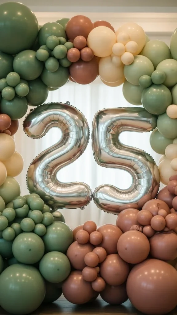 New Year Number Balloon Arch