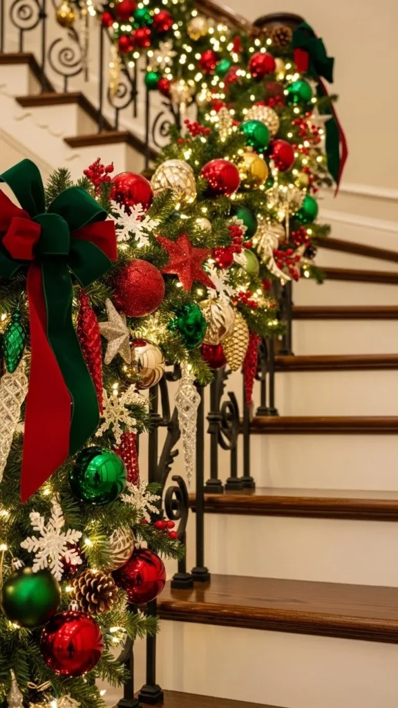 Ornament-Filled Garland with Mixed Shapes