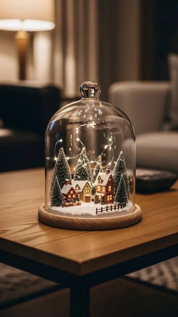 Oversized Glass Cloche With Mini Scene