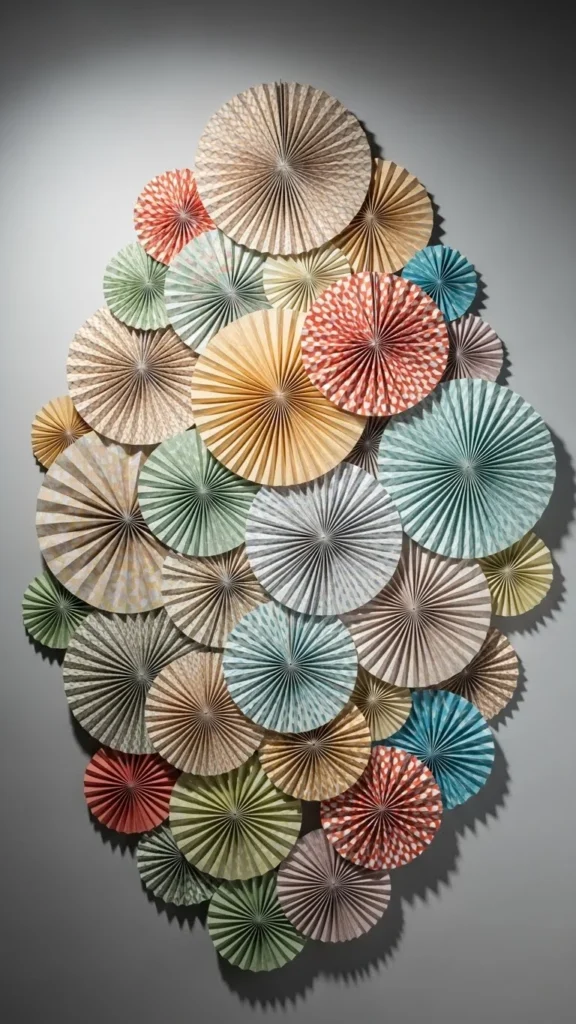 Paper Fan Wall Display
