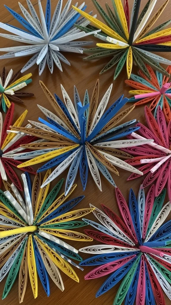 Paper Firework Bursts