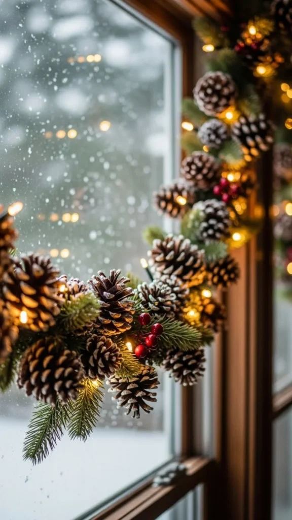 Pinecone Window Garland