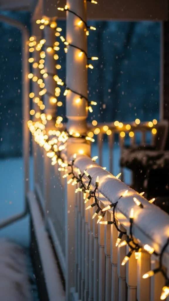 Porch Rail Lights in Warm White