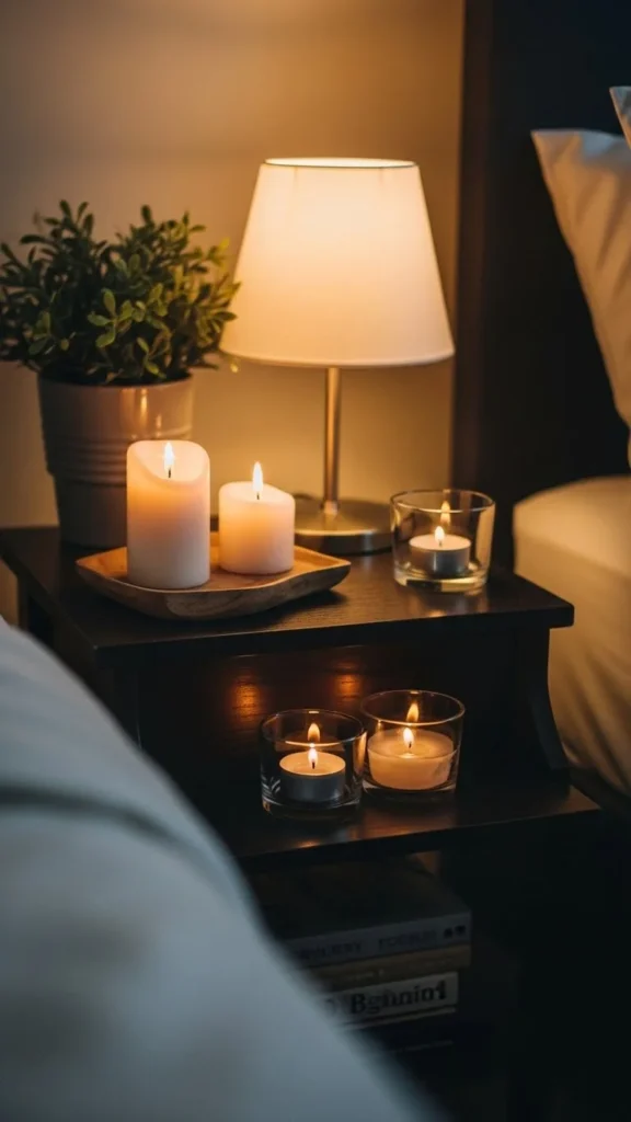 Romantic Bedside Candle Clusters