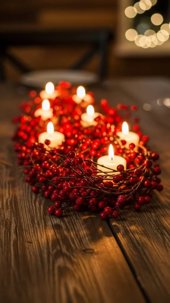 Romantic Berry and Candle Garland