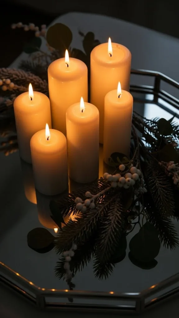 Romantic Candle & Mirror Pairing