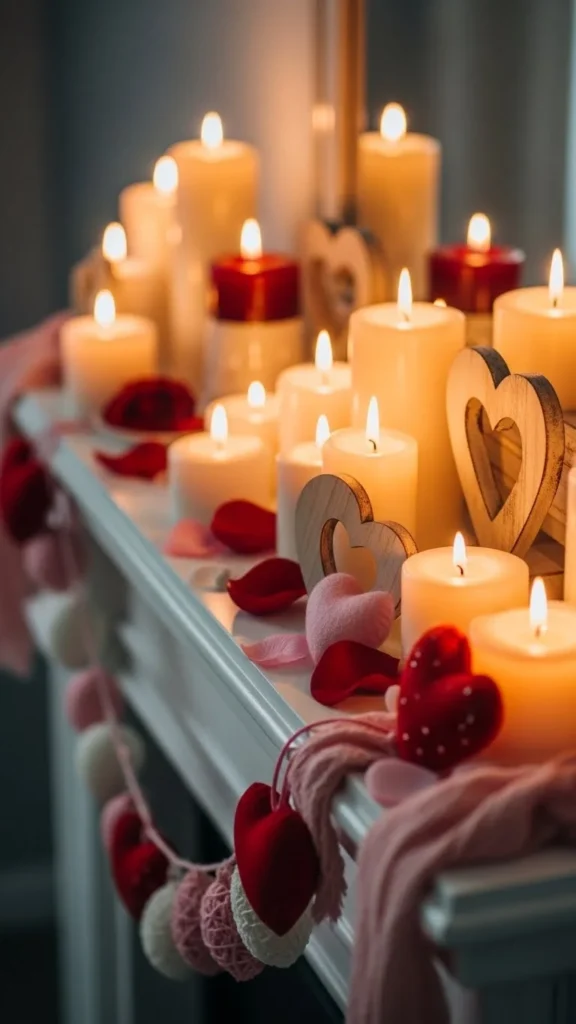 Romantic Mantel Styling