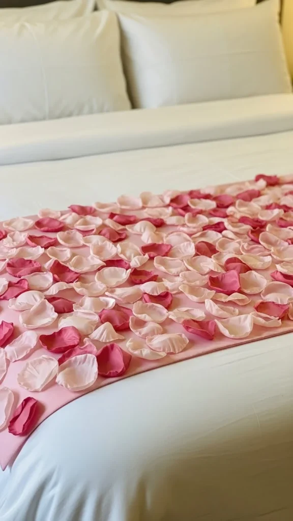 Rose Petal-Inspired Bed Runner