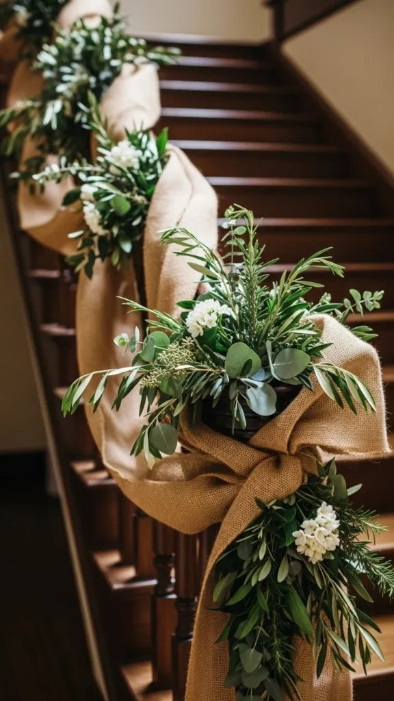Rustic Burlap Ribbon Garland
