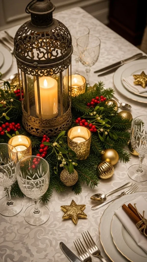 Rustic Lantern Centerpiece