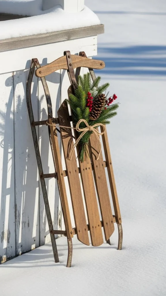 Rustic Sled Decor Accent