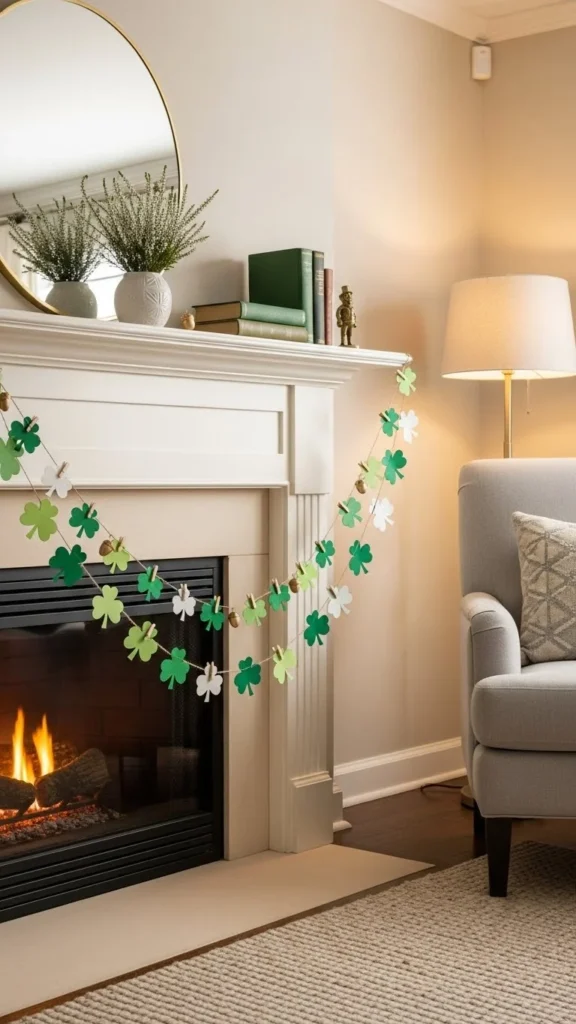 Shamrock Garland for Walls or Mantels