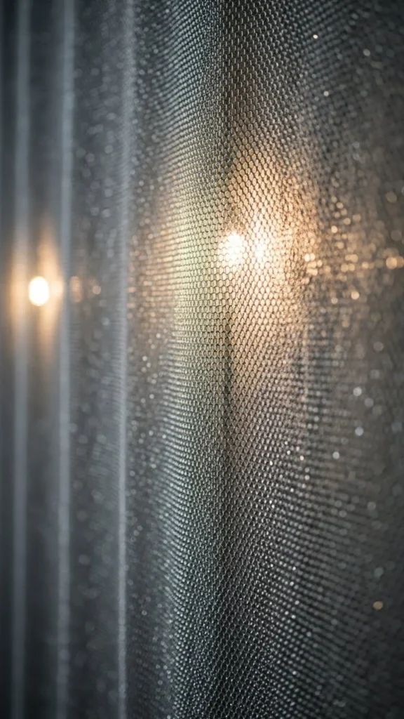 Shimmer Mesh Wall