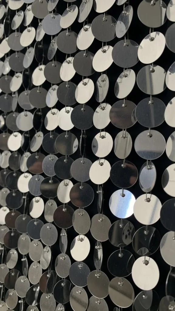 Silver Sequin Panel Wall